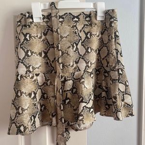 Zara Snake Skin Mini skort/skirt